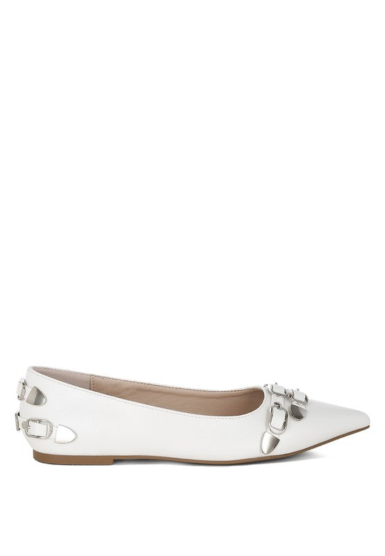 Golini Belt Buckle Detail Ballerinas