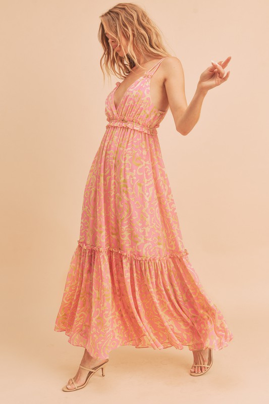 Davia Floral Maxi Dress – Soft Girl Tiered Sundress