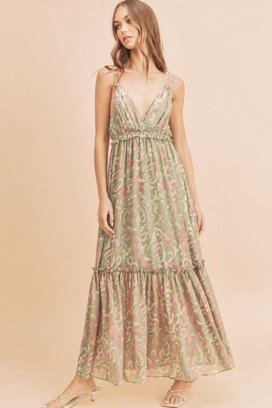 Davia Floral Maxi Dress – Soft Girl Tiered Sundress