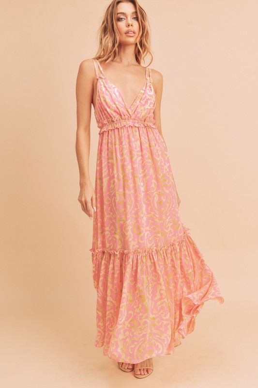 Davia Floral Maxi Dress – Soft Girl Tiered Sundress