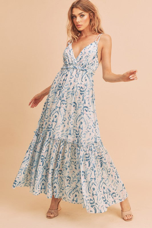 Davia Floral Maxi Dress – Soft Girl Tiered Sundress