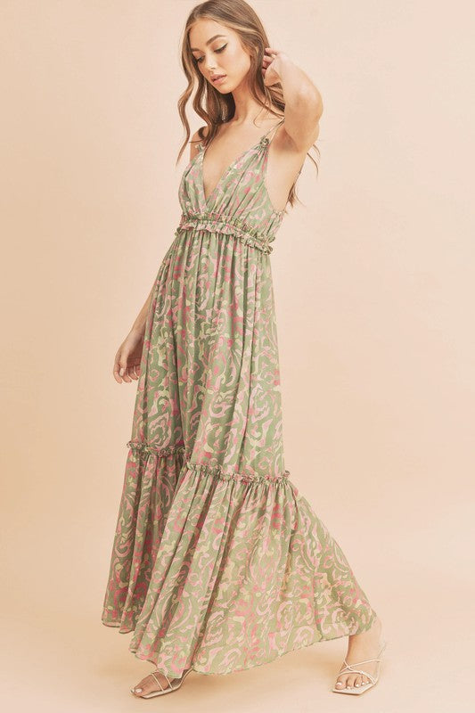 Davia Floral Maxi Dress – Soft Girl Tiered Sundress