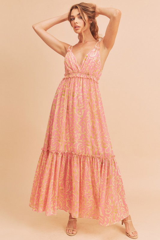Davia Floral Maxi Dress – Soft Girl Tiered Sundress