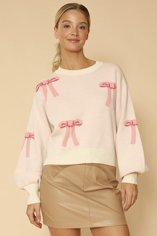 Contemporary Sweaters - Bow Knit Sweater