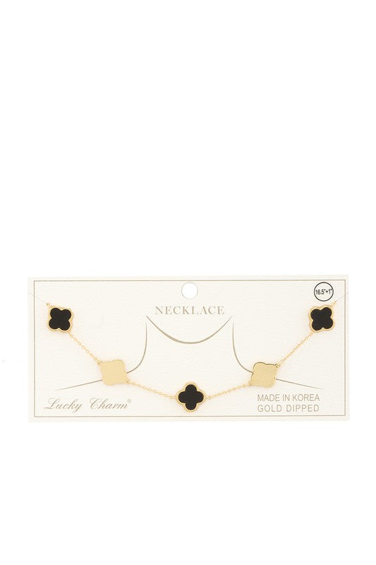 Metal Clover Shape Necklace