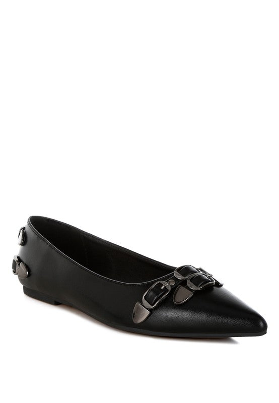 Golini Belt Buckle Detail Ballerinas
