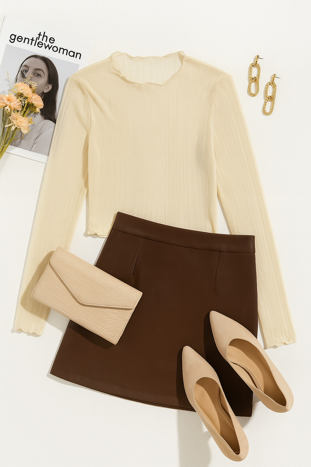 Cropped Mesh long sleeve top