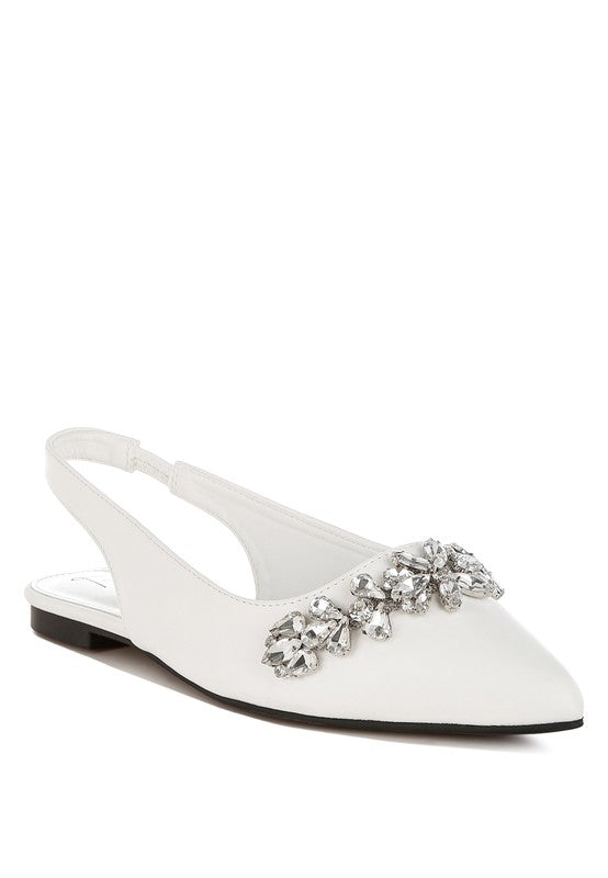 Adhara Diamante Embellished Flat Sandals