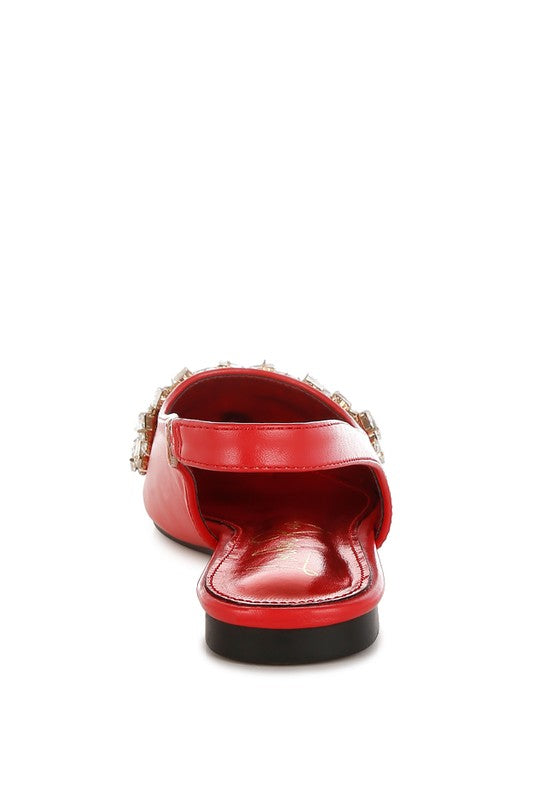 Adhara Diamante Embellished Flat Sandals