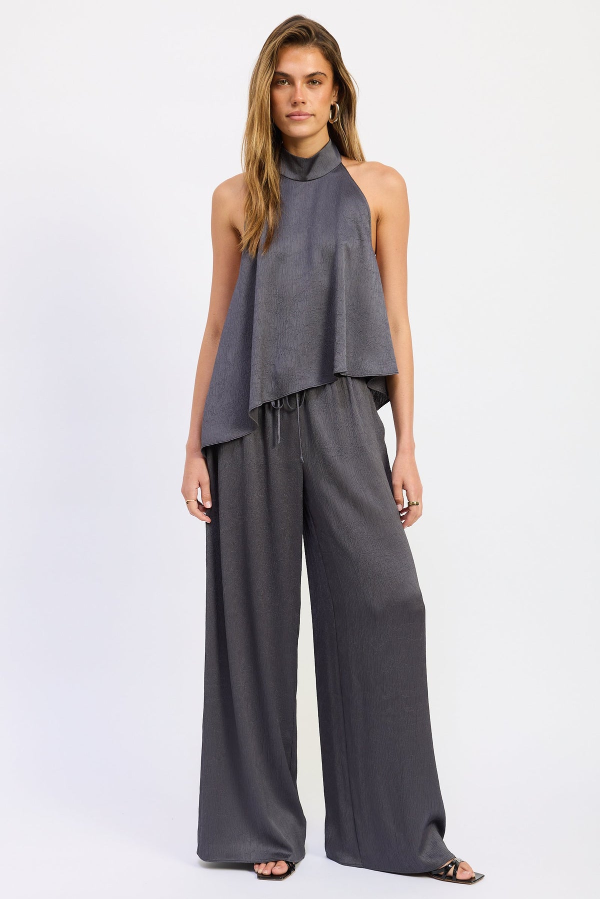 Open Back Asymmetrical Halter Top – Asteria