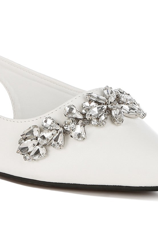Adhara Diamante Embellished Flat Sandals