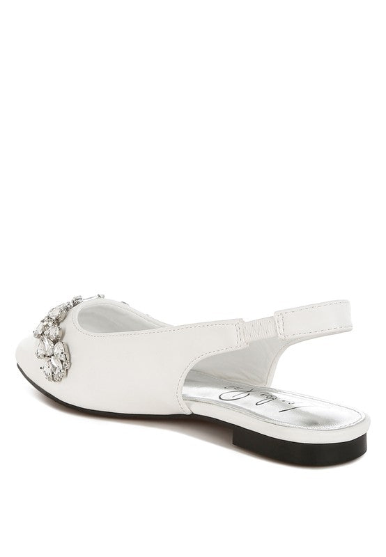 Adhara Diamante Embellished Flat Sandals