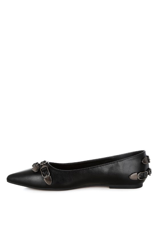 Golini Belt Buckle Detail Ballerinas