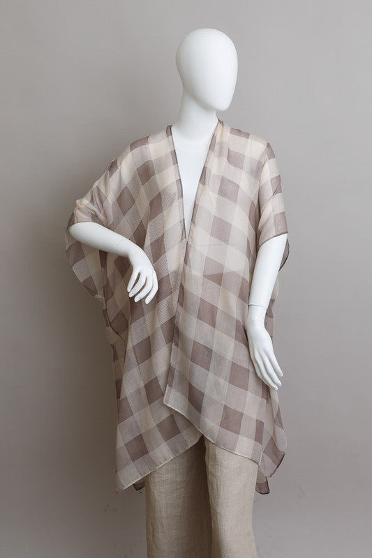 Lightweight Buffalo Check Kimono