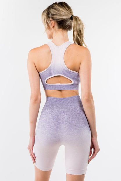 Ombre Seamless Biker Short Set