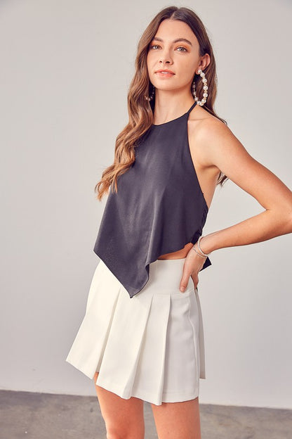 Open Back Tie Bow Top