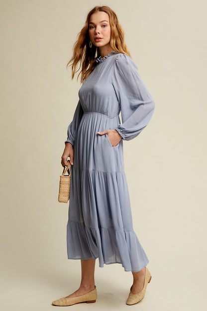 Feminine Boho Inspired Maxi Woven Dress