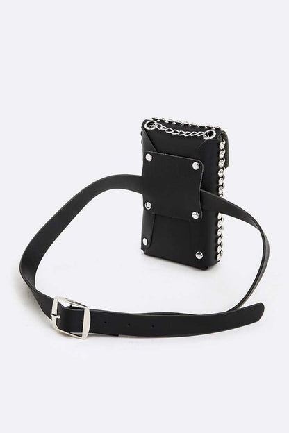 Crystal Studs Cellphone Convertible Bag