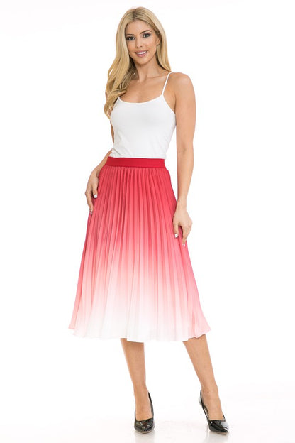 Women's High Waist Pleated A-Line Swing