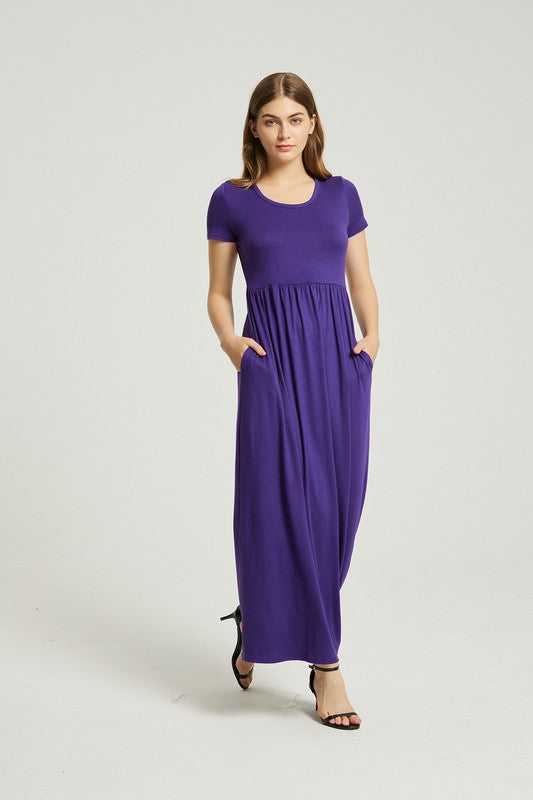 Women's Summer Casual Maxi Dress With Pocket