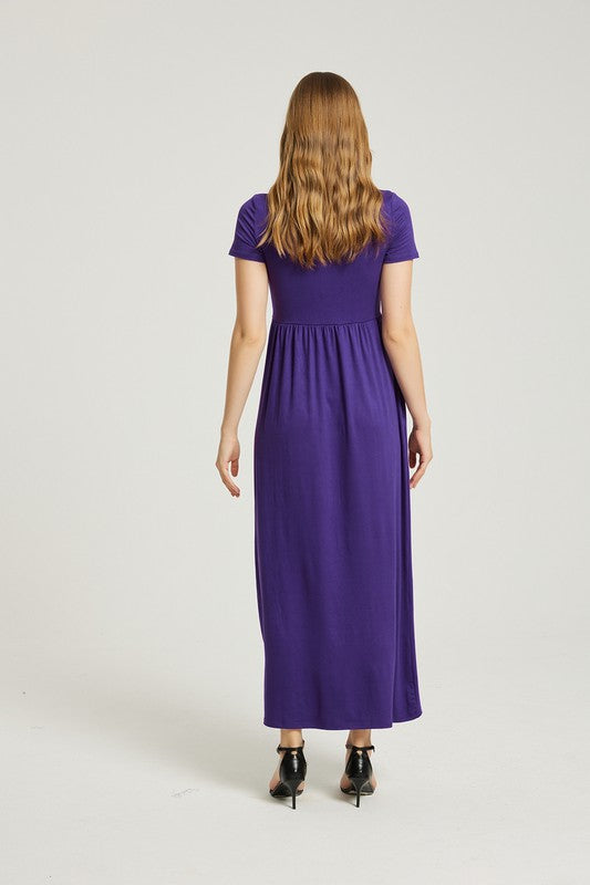 Women's Summer Casual Maxi Dress With Pocket