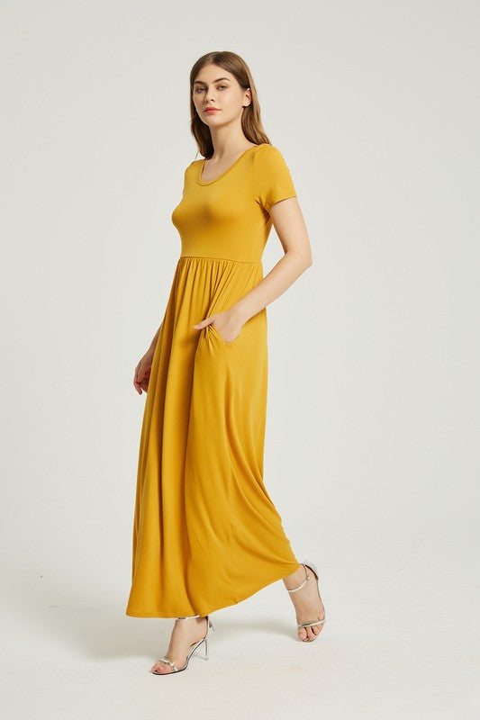 Women's Summer Casual Maxi Dress With Pocket