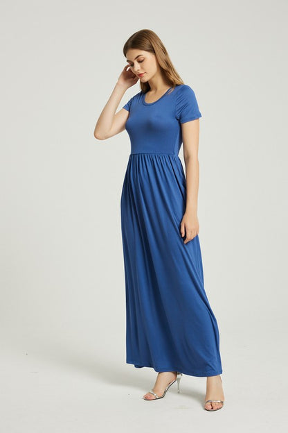 Women's Summer Casual Maxi Dress With Pocket