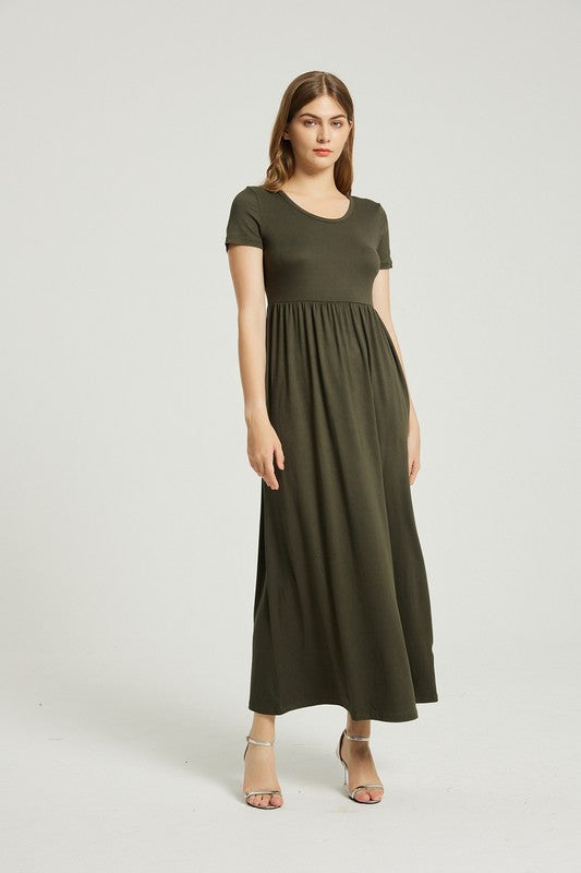 Women's Summer Casual Maxi Dress With Pocket