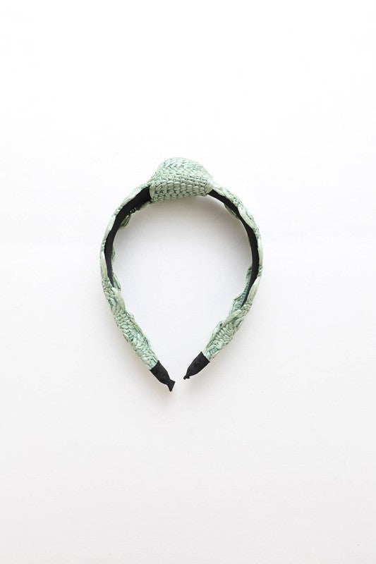 Raffia Crochet Trim Headband