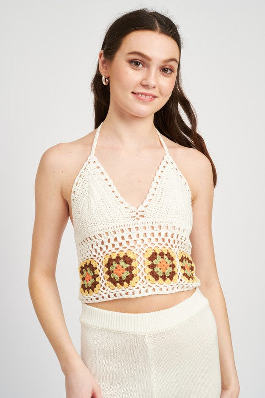 CROCHET HALTER TOP