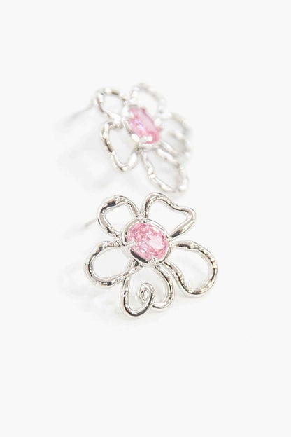 Doodle Flower Post Earrings