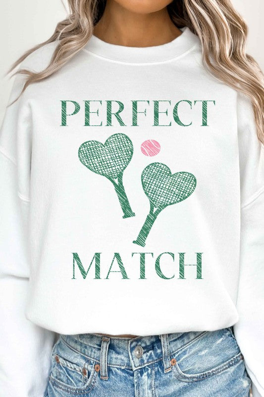 Perfect Match Tennis Pickle Oversized Sweatshirt