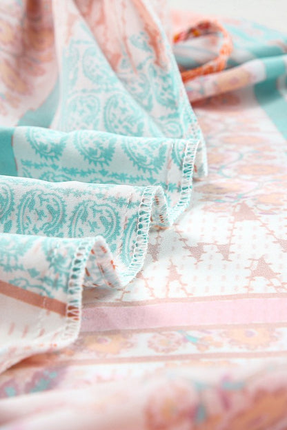 Patchwork mint coral long sundress