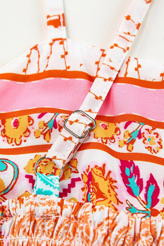 Patchwork mint coral long sundress
