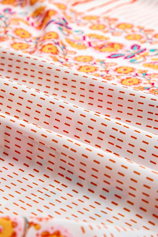 Patchwork mint coral long sundress