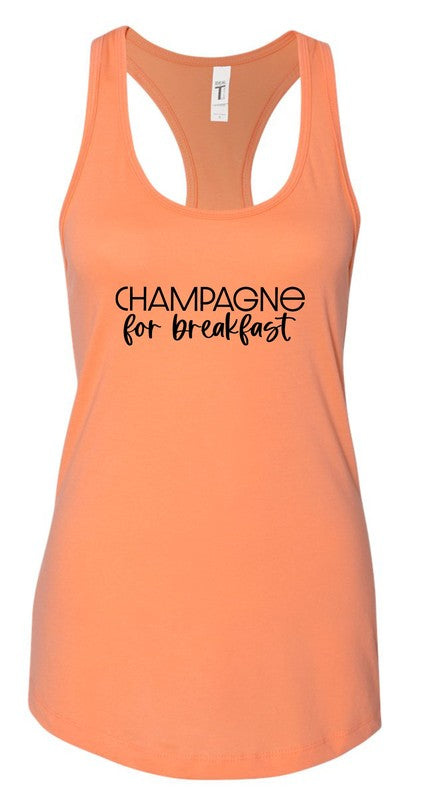 Champagne for Breakfast Summer Graphic Tank