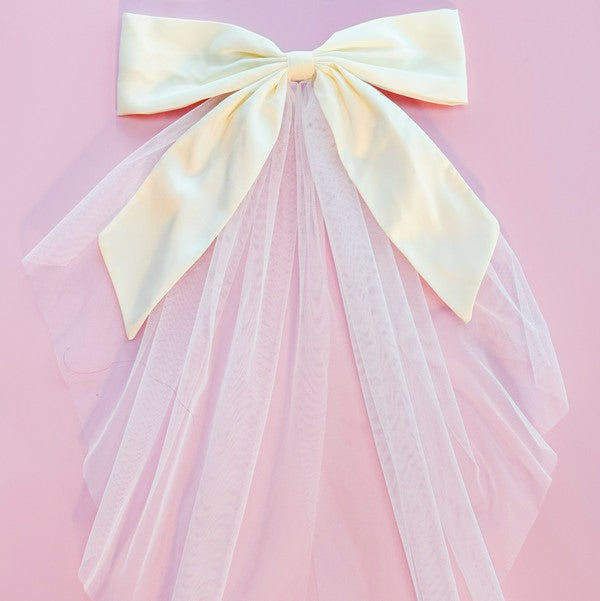 OMG Beauty Veil Bow Hair Clip