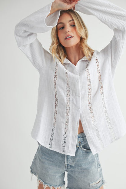 Mahlia Lace Shirt Blouse