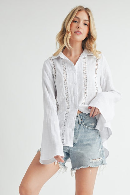 Mahlia Lace Shirt Blouse