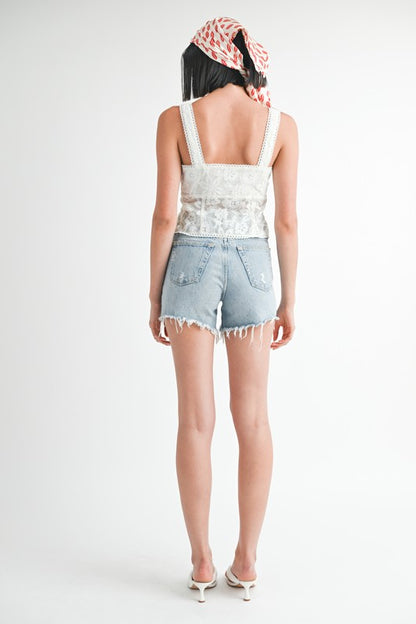 Square Neck Tie-Front Top – Soft Girl Sleeveless Essential