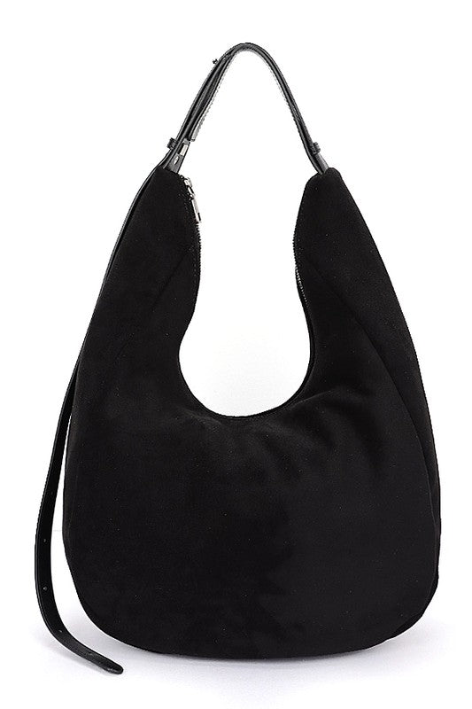 Faux Suede Oversize Shoulder Bag