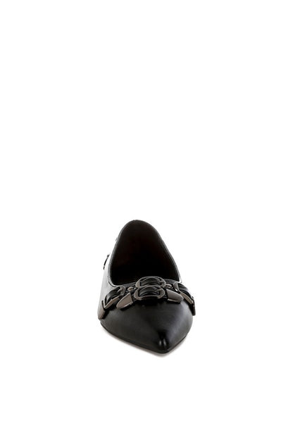 Golini Belt Buckle Detail Ballerinas