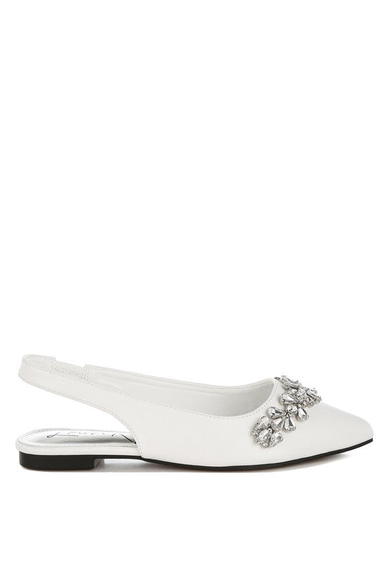 Adhara Diamante Embellished Flat Sandals