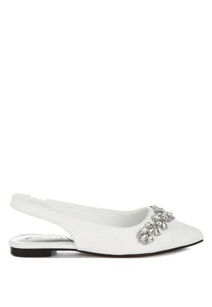 Adhara Diamante Embellished Flat Sandals
