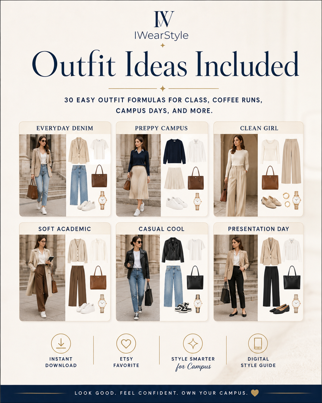 School / College Outfit Ideas — Digital Style Guide by IWearStyle™