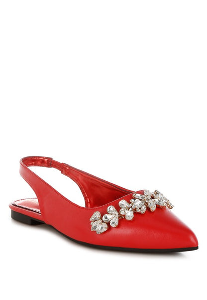 Adhara Diamante Embellished Flat Sandals