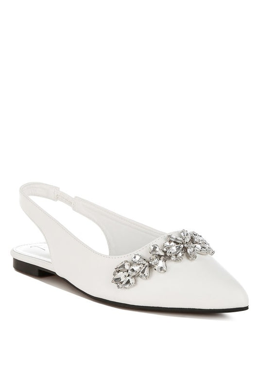 Adhara Diamante Embellished Flat Sandals