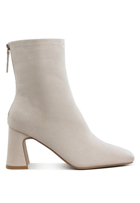 Dimri Square Toe Microfiber Ankle Boots