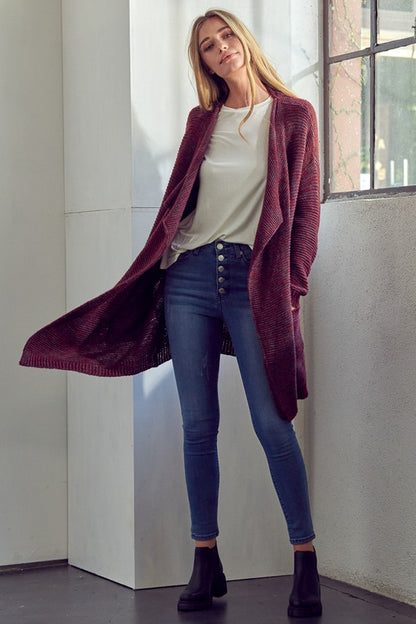 CHUNKY SWEATER KNIT CARDIGAN