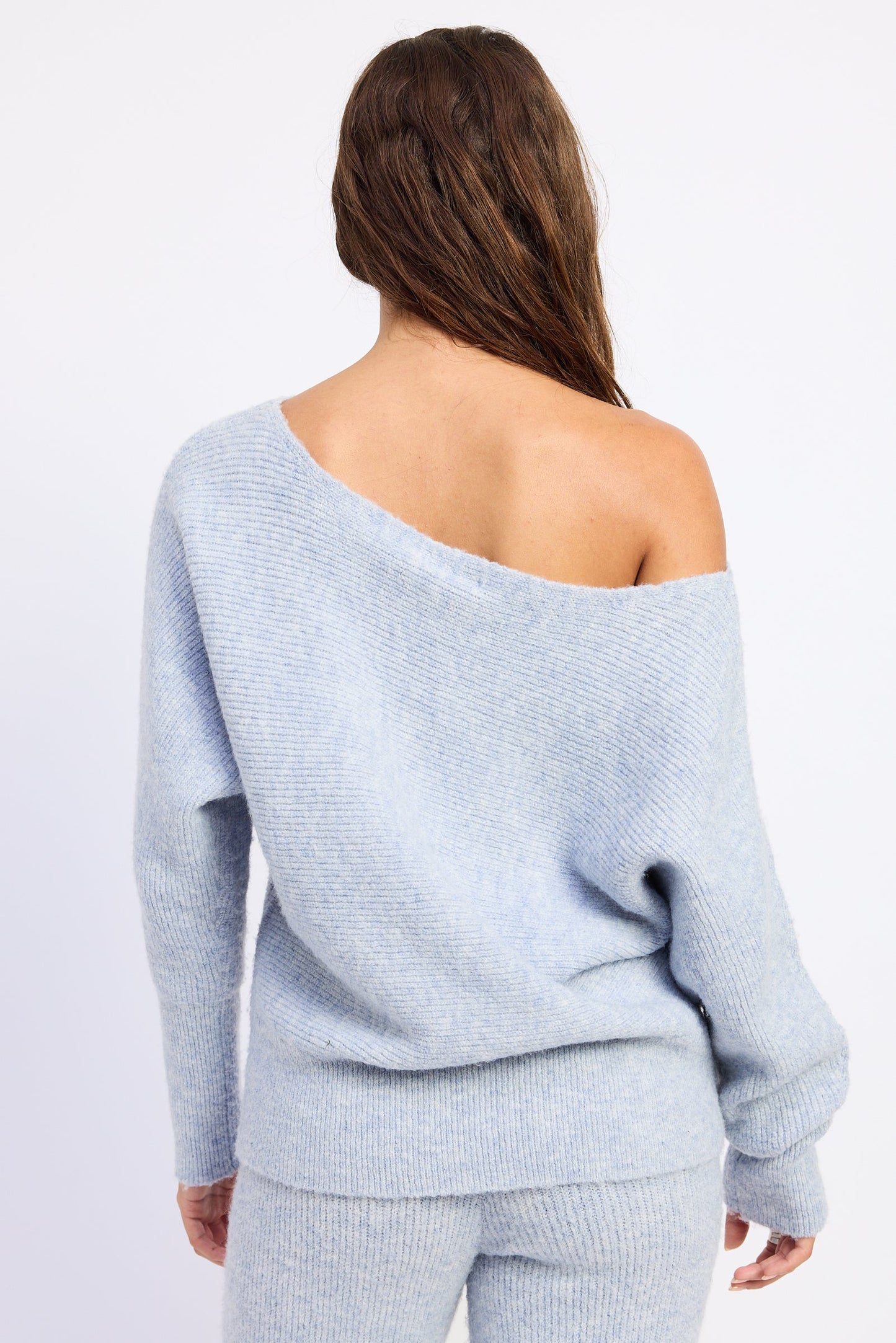 Women’s Off-Shoulder Ribbed Sweater – Inez Top